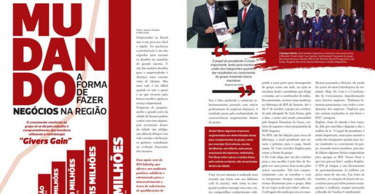 BNI Infinity é destaque na Revista Leve!