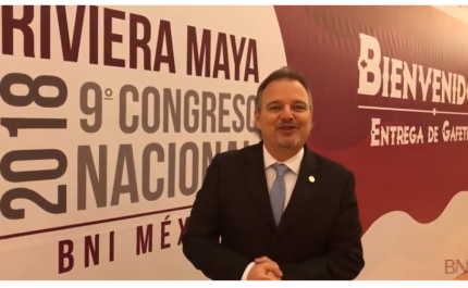 Marcos R. Martins, envia recado aos Membros do Brasil, direto da festa de encerramento da 9ª Conferencia do BNI México